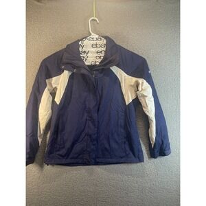 Columbia Jacket  Large Adult Blue Interchange Full Zip  Lined‎ Womens